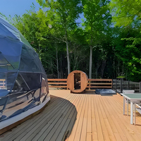 Dôme Glamping de Luxe Extérieur Quatre Saisons, Serre Géodésique, Tente Igloo pour l'Hôtellerie