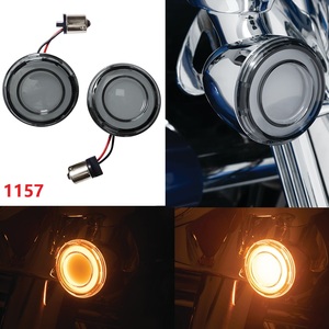 Feu <span class=keywords><strong>clignotant</strong></span> avant arrière à LED pour moto <span class=keywords><strong>Harley</strong></span> Dyna Sportster 1157 Softail 1200-up, fumée 2018 - Product Image 5