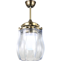 Ventilador de Techo Retráctil de aspas transparentes de 42 pulgadas moderno con luz LED Control remoto de oficina en casa directo de fábrica de Lowes