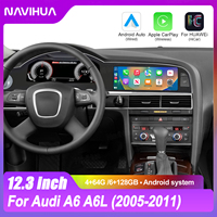 Nouvelle mise à niveau pour Audi A6L 2005 2011 multimédia Android autoradio Auto Carplay unité principale moniteur GPS Navigation LCD tableau de bord