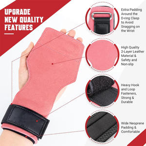 Premium Leder Turngriffe für Gewichtheben und Fitness-Studio Carbon-Faser Klimmzuggriffe für Krafttraining - Product Image 2