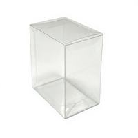 Boîte d'emballage en plastique PET transparent avec fermeture automatique, fabriquée avec des matériaux recyclés, personnalisable pour cadeaux et artisanat, vente en gros