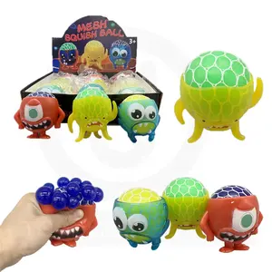 רשת כדורי לסחוט צעצוע כדור מתח סיטונאי חדש עיצוב חידוש לקשקש מפלצת חיה רשת לסחוט צעצוע לילדים