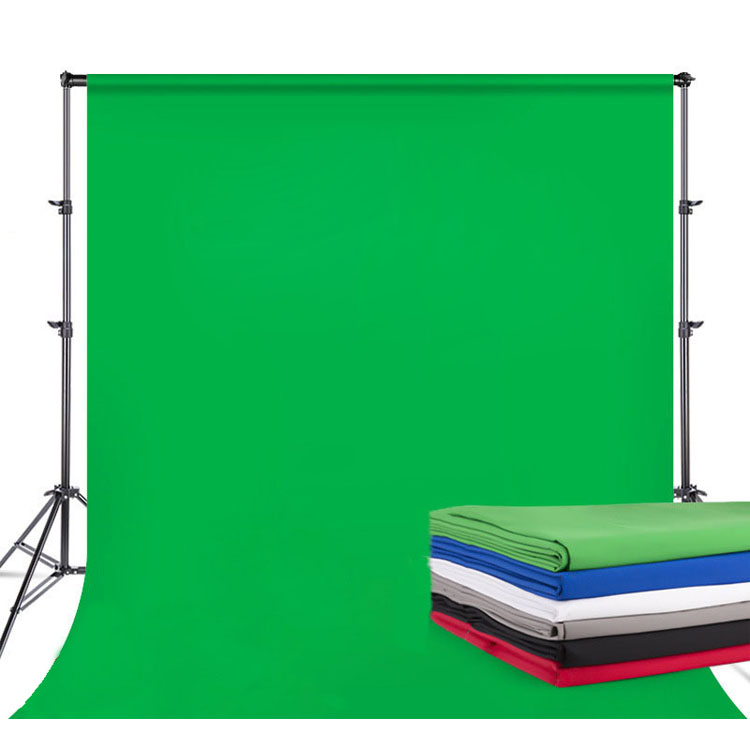 Musselin Hintergrund 3*6m Fotografie Hintergrund Green Screen für Fotostudio Weiß Schwarz Blau