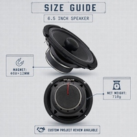 Speaker Koaksial Profesional 6.5 inci dengan Tweeter 4 Ohm 60W 12V 100% Teruji untuk Modifikasi/Peningkatan Pintu Mobil, OEM/ODM Pabrikan