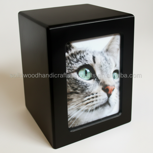 Urne en bois pour cendres d'animaux de compagnie Urnes de crémation en bois pour cendres de chat et de chien Urnes en palissandre à bas prix - Product Image 1