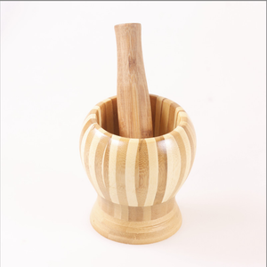 ชุดครกและสากไม้ไผ่ธรรมชาติ ขนาด 10/11/12 ซม. - Product Image 3