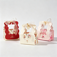 Caja de Regalo Roja de Lujo para Dulces de Boda, Caja de Recuerdo de Cartón Blanco de 300 g/m², Fabricante Mayorista