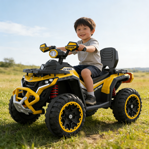 <span class=keywords><strong>Quad</strong></span> électrique pour enfants <span class=keywords><strong>12V</strong></span> 7Ah, 4 roues motrices, 390*4 moteurs, télécommande 2.4G, avec lumières LED et musique - Product Image 4