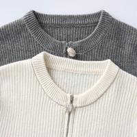 Cardigan en cachemire 100% tricoté chic et élégant pour femme, avec fermeture éclair et accent perlé, vente en gros personnalisée
