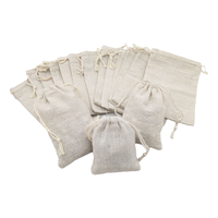 Sacs cadeaux en lin naturel pochettes d'emballage de bijoux sac cadeau en lin de coton sac à cordon sac de rangement en coton
