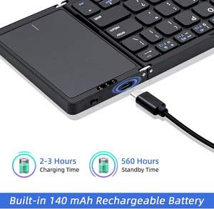 Foldable bluetooth <b>Keyboard</b> 2024 Small <b>Keyboard</b> Foldable and Wireless Foldable bluetooth <b>Keyboard</b> with Touchpad Trifold - Product Image 4