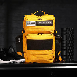 Sac à dos tactique Saboos 36-55L imperméable jaune unisexe pour les loisirs en plein air et les voyages avec poche intérieure zippée Printemps 2024 - Product Image 1