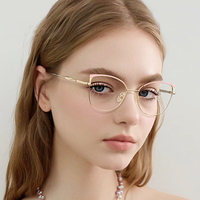 Lunettes de vue pour femmes 0 dioptrie, style œil de chat, anti-radiation, montures optiques de prescription pour femmes, collection 2026
