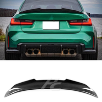 Hancheng Vente à Chaud Plastique ABS Noir Brillant PSM Aileron Arrière Extension pour BMW Série 3 G20 318d 320d 330d 2020-2022