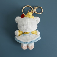 Nouveau Pendentif Chat Princesse Mignonne 2026, Breloque Amigurumi Mini Chat en Peluche Y2K Faite à la Main au Crochet, pour Sac et Porte-clés