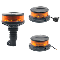 Luz de Advertencia Magnética Recargable Emark SAE, 42 LED Ámbar, Lámpara de Emergencia Giratoria, Montaje en Poste con Tornillo DIN, 10-30V