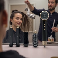 Secador de Pelo de Alta Velocidad sin Escobillas, Set de Cepillos para Peinar, Estilizador de Aire Caliente para Salón, Cepillo de Aire Caliente de 1250W para el Cabello