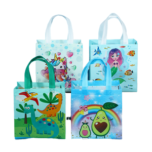 Bolsa de Regalo de Cumpleaños Infantil de Dibujos Animados, de 7 Pulgadas, Moderna, Ecológica, de Tela No Tejida, con Texto Impreso - Product Image 1