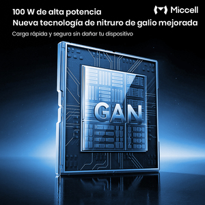 Caricatore Rapido GaN Miccell da 100W con Protocolli PD e QC, Certificazione UL, Spina USA per Laptop e <span class=keywords><strong>Smartphone</strong></span> - Product Image 4