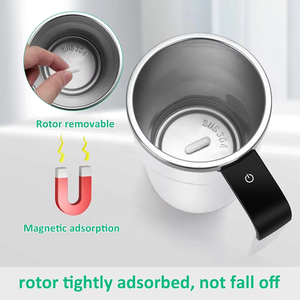 Exibição de Medição de Temperatura Inteligente Elétrica Magnética Protein <span class=keywords><strong>Shaker</strong></span> Cup Caneca Inteligente Auto Mistura Copo Caneca De Café com Tampa - Product Image 6
