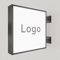 Caisson lumineux rectangulaire carré personnalisé Publicité extérieure étanche Panneau lumineux LED acrylique pour boutique