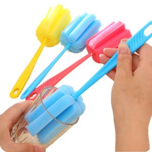 Brosse éponge à long manche pour le nettoyage des bouteilles en verre et des tasses à thé (vente en gros) - Product Image 1