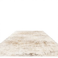 Modern Woven Abstract Polyester Low Pile Rug Pet Friendly Washable Non-Slip TPR Backing Light Grey Living Room Camping Travel