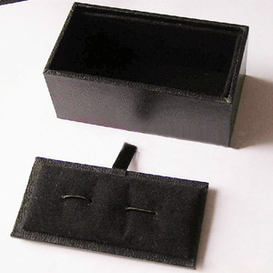 Boîte à boutons de manchette en papier noir pour chemise d'affaires, boîte personnalisée pour pince à cravate, coffret cadeau de voyage pour homme d'affaires, boîtes à boutons de manchette - Product Image 2