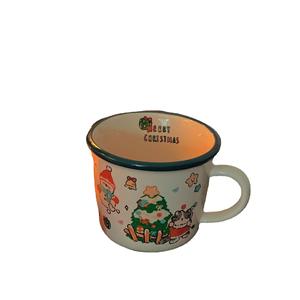 Fatto in casa carino gatto di <span class=keywords><strong>natale</strong></span> crema di ceramica tazza di ceramica gialla regalo tazza colazione tazza di caffè - Product Image 6