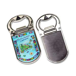 Supplier Custom Shape Stainless Bottle Cards Bottleopener <b>Fridge</b> Magnet With Opener - Product Image 1