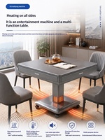 Table de mahjong pliante de style américain Marble V6, 110V/60Hz, mécanisme rotatif silencieux, avec options de tension multi-pays
