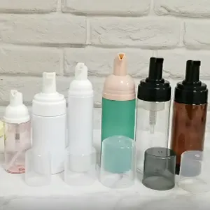 रंगीन प्लास्टिक शैम्पू निकालने की मशीन पंप सिर 42mm झाग साबुन फोम बोतल पंप, 150ml 200ml फोम पंप बोतल