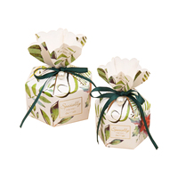 Vente en gros de ruban de logo en forme de couleur personnalisée Boîte en papier de chocolat sucré à la noix de coco pour les invités de fête