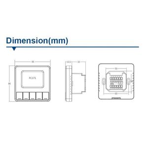 Ventilatore <span class=keywords><strong>a</strong></span> tubo 2/4 con valvole elettriche <span class=keywords><strong>a</strong></span> due fili con Display digitale termostato ambiente per unità ventilatori - Product Image 6