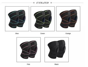 Genouillères de football professionnelles avec bande élastique et sangle rotulienne en néoprène pour le soutien et la protection sportive - Product Image 2