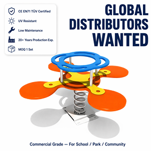 SageDelightRides Équipement <span class=keywords><strong>de</strong></span> jeu extérieur commercial Balançoire à ressort multi-places pour enfants en LLDPE galvanisé pour écoles et parcs Vente en gros - Product Image 1