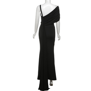 Vestido de Noche Largo Elegante y Moderno para Fiesta, Estilo Tubo, de un Solo Hombro, sin Mangas, Ajustado al Cuerpo para Mujer - Product Image 5