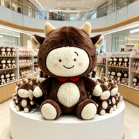 Peluche Vache de Haute Qualité Remplie de Coton PP, Jouet en Peluche Doux et Moelleux de Dessin Animé pour Promotion, Mascotte Personnalisée, Peluche Vache