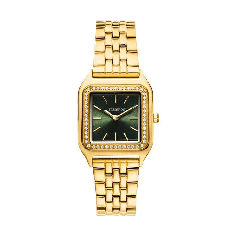 GOLD BAND AND DEEP GREEN DIAL