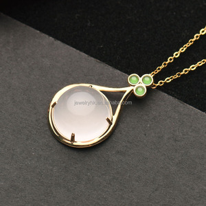 Pendentif en jadéite naturelle de type glace verte impériale Qingyabailu Feicui Forever Star, gravé en forme de cucurbit, haut de gamme - Product Image 2