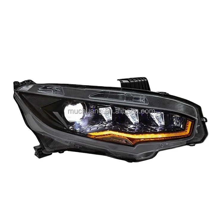 LED דינמי פנס הרכבה החלים על 10-דור HondaCivic2016 2017 2018 2019 2020 פנס תקע ולשחק