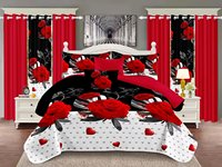 Style américain personnalisé 22pcs fleur plante couleur vive tournesol couette rideau ensemble de literie imprimé 3d
