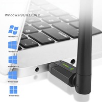 Adaptador WiFi USB 2.0 de 150Mbps para Portátil |   Antena de Alta Ganancia de 5dBi |   Compatible con Windows 11/10/8.1/7/XP |   En stock