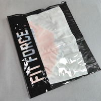 Sacs plastique à fermeture éclair, sacs d'emballage transparents pour vêtements, pochette en plastique pour t-shirt, imprimés personnalisés, 100 unités