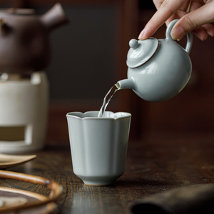 Taza de Cerámica Guanlan Azul Cielo, Taza de Té de Gran Capacidad, Taza para Aromaterapia, Taza Individual - Product Image 2