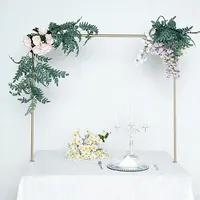 Jh-mech tavolo in metallo fiore arco 42 "alto oro regolabile sopra il tavolo asta supporto per matrimoni docce festa
