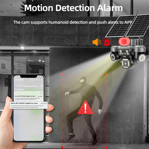 Cámara de Seguridad CCTV <span class=keywords><strong>2026</strong></span>, Nueva, con 4 Lentes, Energía Solar 4G, Visión Nocturna, Detección de Movimiento, Micrófono Integrado, Compatible con Tarjeta SD y Nube - Product Image 4