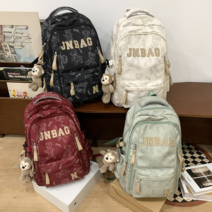 Ruiying Student <b>Backpack</b> Red <b>Large</b> Capacity 15 Inch Laptop Bag For <b>School</b> Travel Daily Use - Product Image 4
