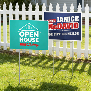 Insegne da Giardino in Plastica Corrugata Impermeabile 18 X 24 Pollici, 4mm Corflute Coroplast PP con Stampa UV - Product Image 1